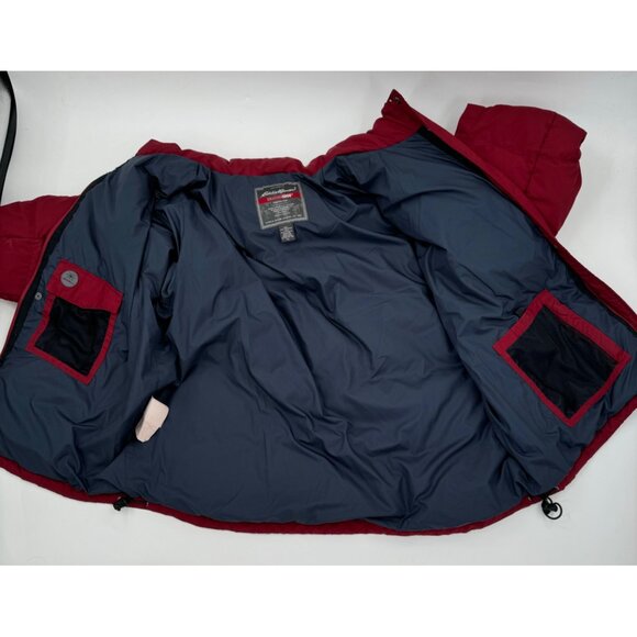 Eddie Bauer Mens Red Goose Down Puffer Coat XL Everest WeatherEdge 80th Annivers - Picture 6 of 13